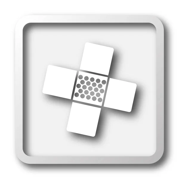 Icona Della Patch Medica Pulsante Internet Sfondo Bianco — Foto Stock