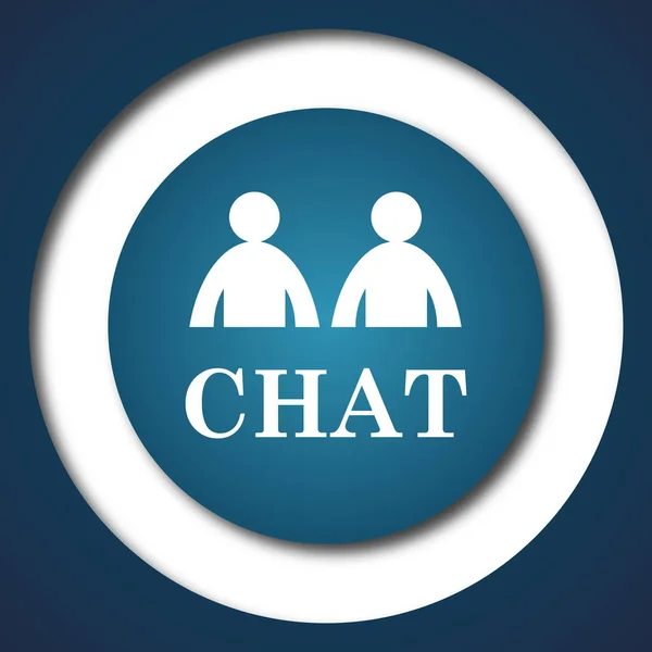 Chat Icon Internet Button White Background — Stock Photo, Image