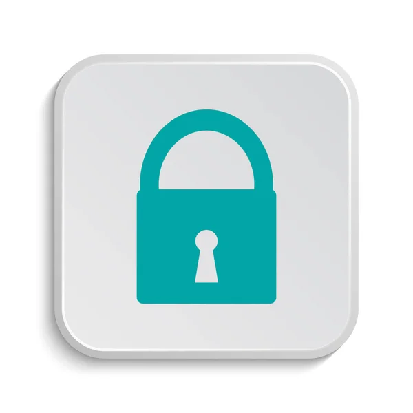 Lock Icon Internet Button White Background — Stock Photo, Image