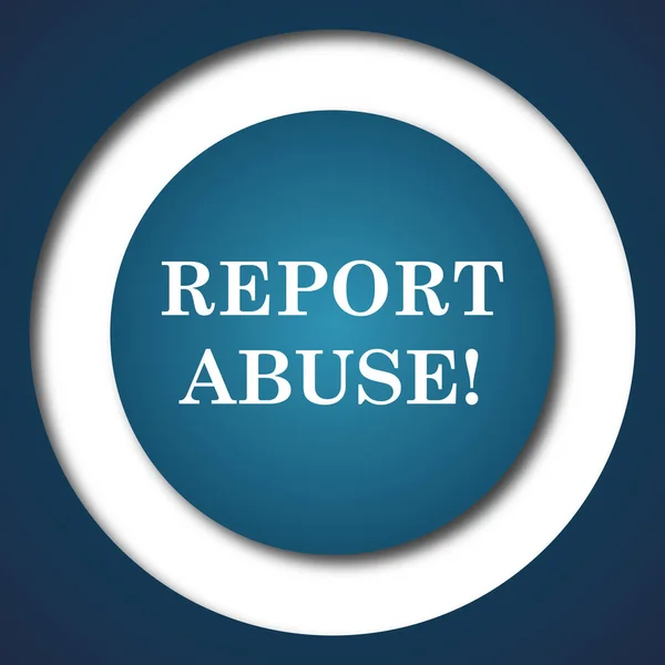 Report abuse icon. Internet button on white background