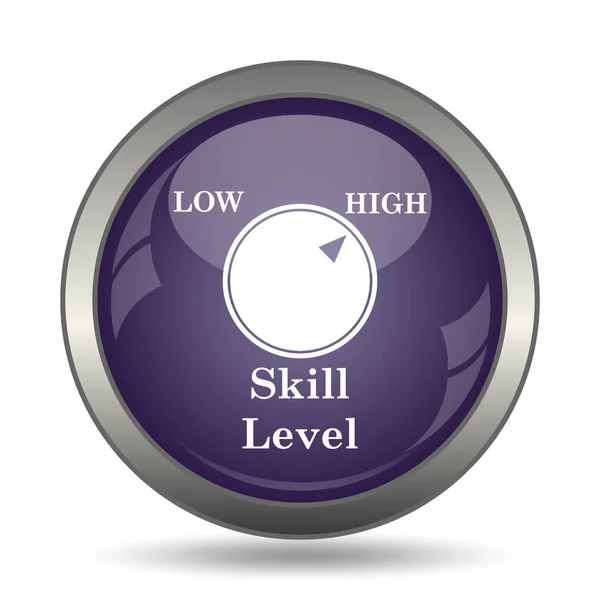 Skill level icon. Internet button on white background