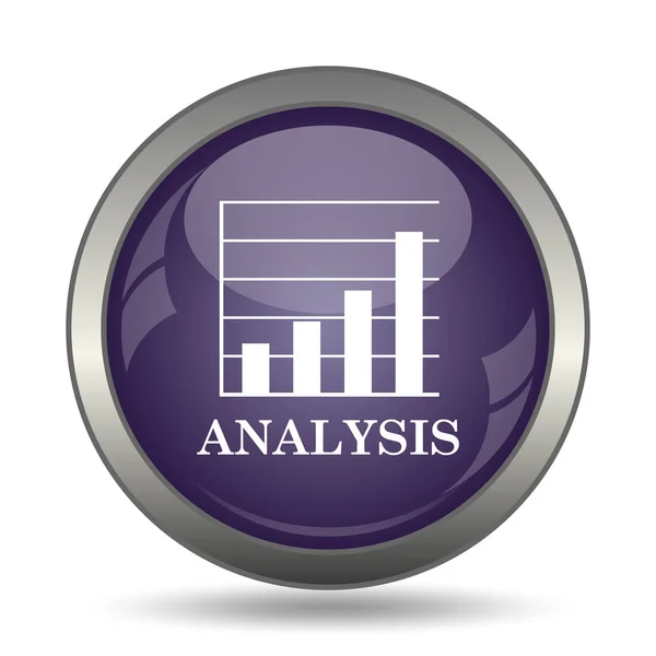 Pictogram Voor Analyse Internet Knop Witte Achtergrond — Stockfoto