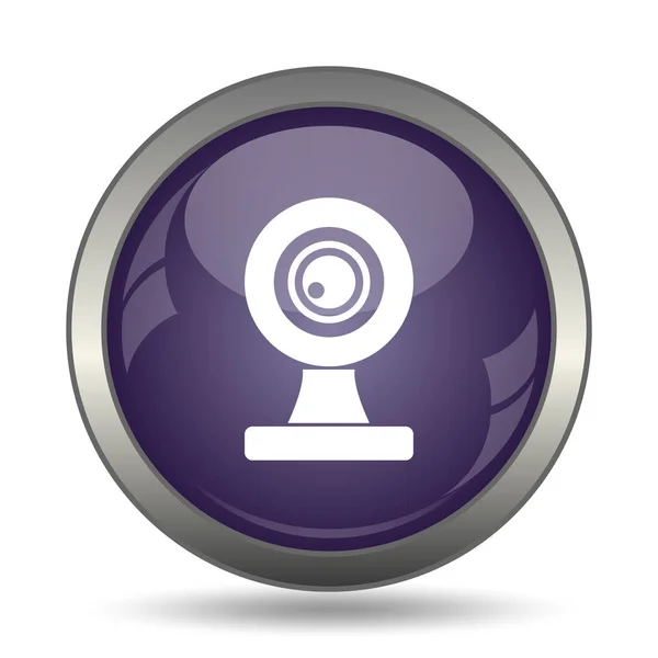 Webcam icon. Internet button on white background