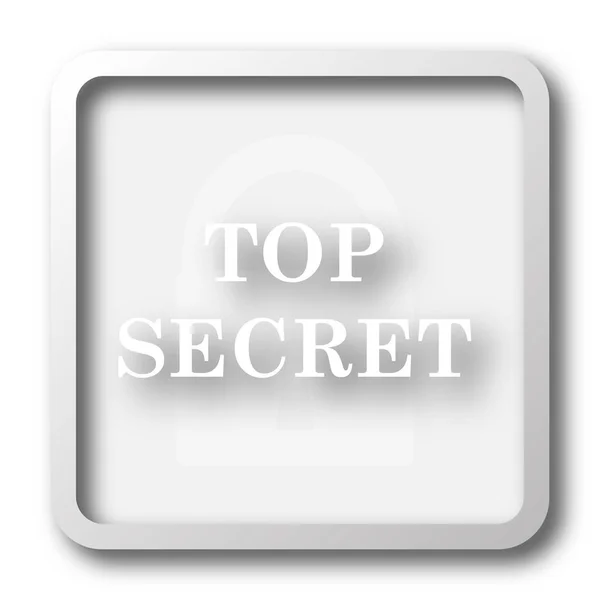 Icône Top Secret Bouton Internet Sur Fond Blanc — Photo