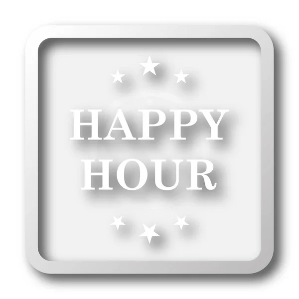 Happy Hour Ikona Internet Tlačítko Bílém Pozadí — Stock fotografie