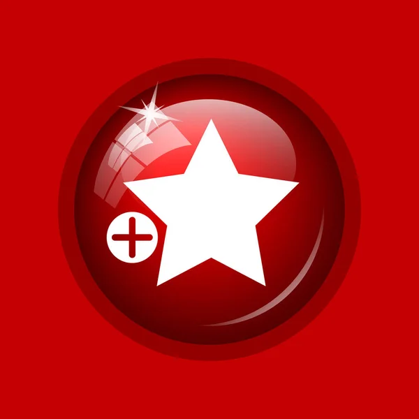 Add Favorites Icon Internet Button Red Background — Stock Photo, Image