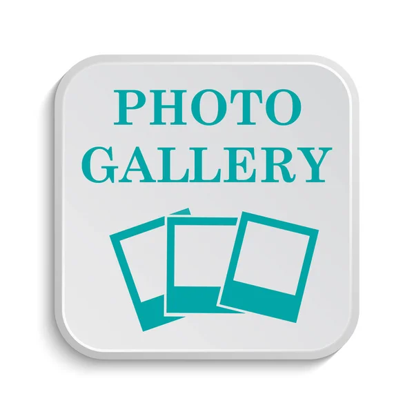 Photo Gallery Icon Internet Button White Background — Stock Photo, Image