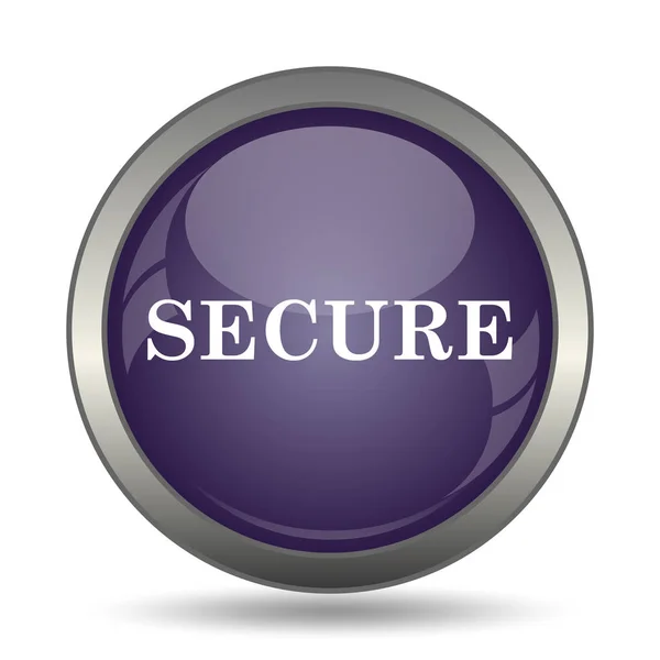 Secure Icon Internet Button White Background — Stock Photo, Image