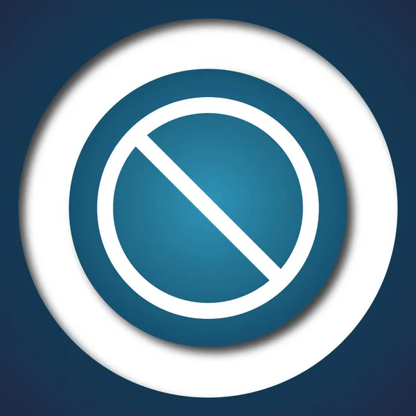 Заборонено Значок Інтернет Кнопки Білому Тлі — стокове фото