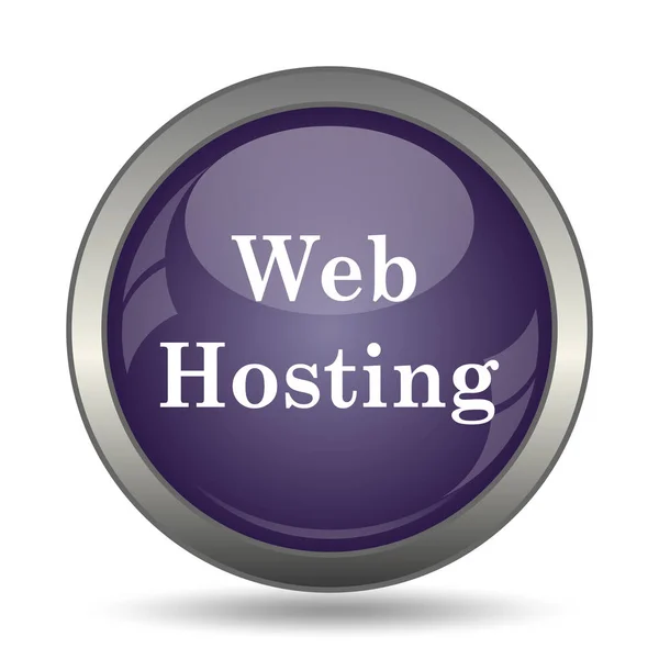 Web Hosting Pictogram Internet Knop Witte Achtergrond — Stockfoto