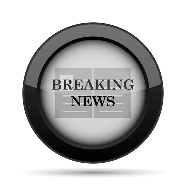 Breaking News Icon Internet Button White Background — Stock Photo, Image