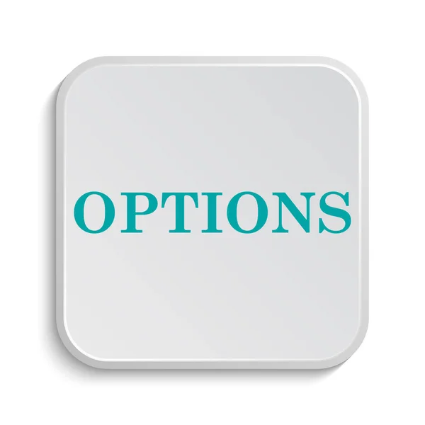 オプション アイコン 白い背景の上のインター ネット ボタン — ストック写真