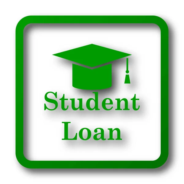 Student loan icon. Internet button on white background