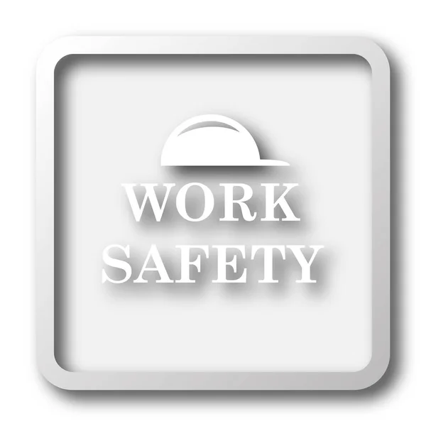 Ikona Bezpečnosti Práce Internet Tlačítko Bílém Pozadí — Stock fotografie