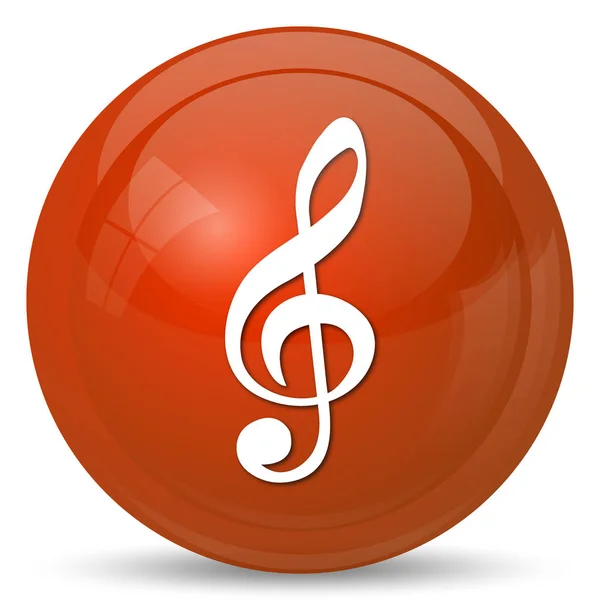 Музична Нота Значок Інтернет Кнопки Білому Тлі — стокове фото