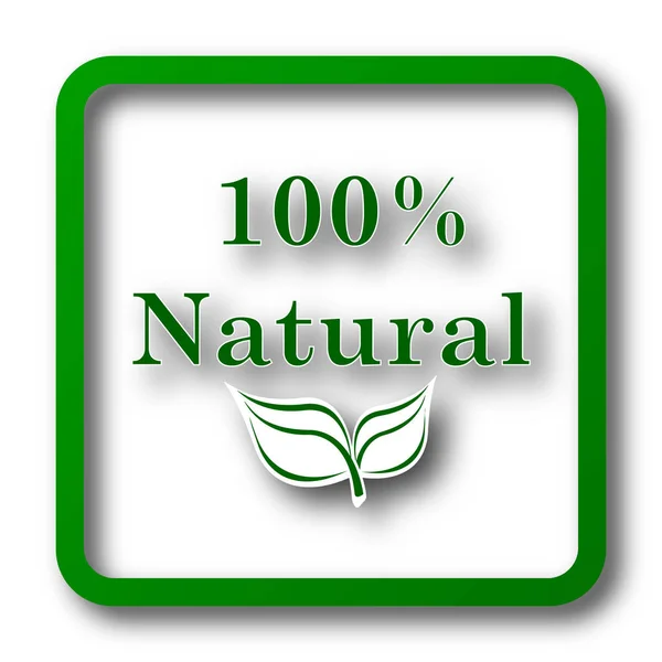 100 procent natuurlijke pictogram — Stockfoto