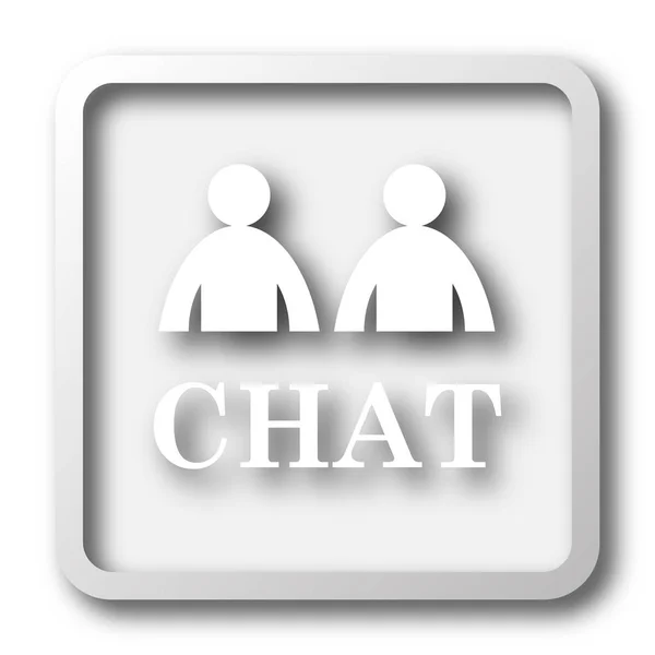 Icono Del Chat Botón Internet Sobre Fondo Blanco — Foto de Stock