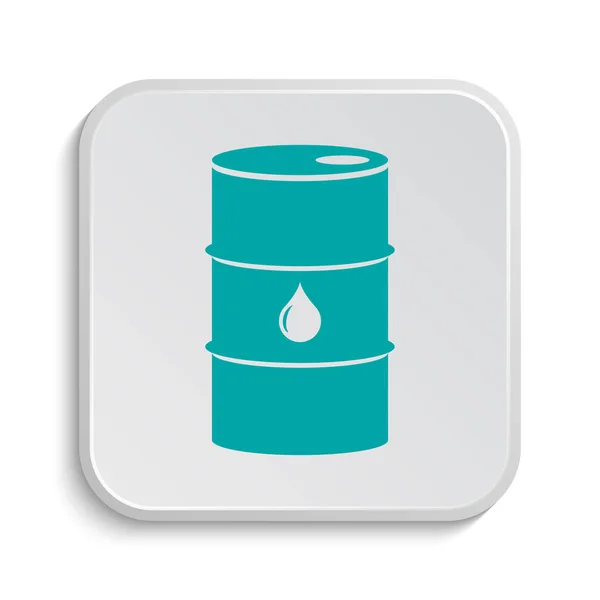 Oil Barrel Icon Internet Button White Background — Stock Photo, Image