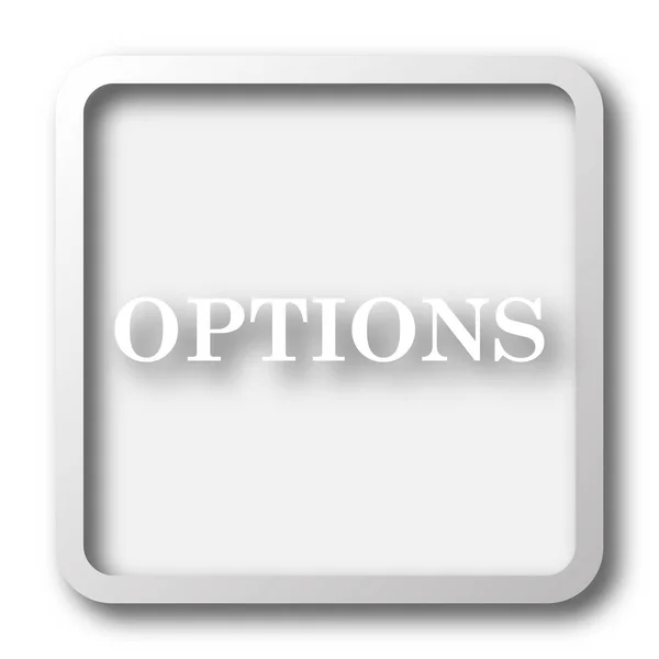 Optionen Symbol Internet Taste Auf Weißem Hintergrund — Stockfoto