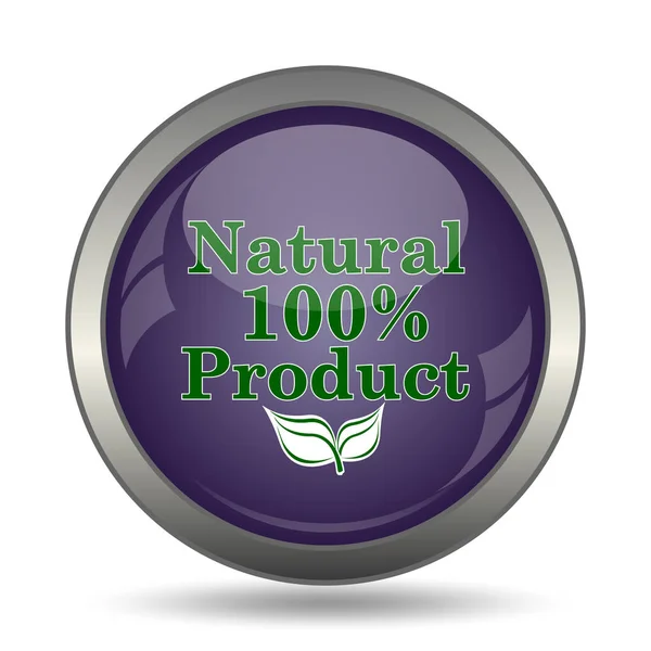 100 Icône de produit naturel pour cent — Photo