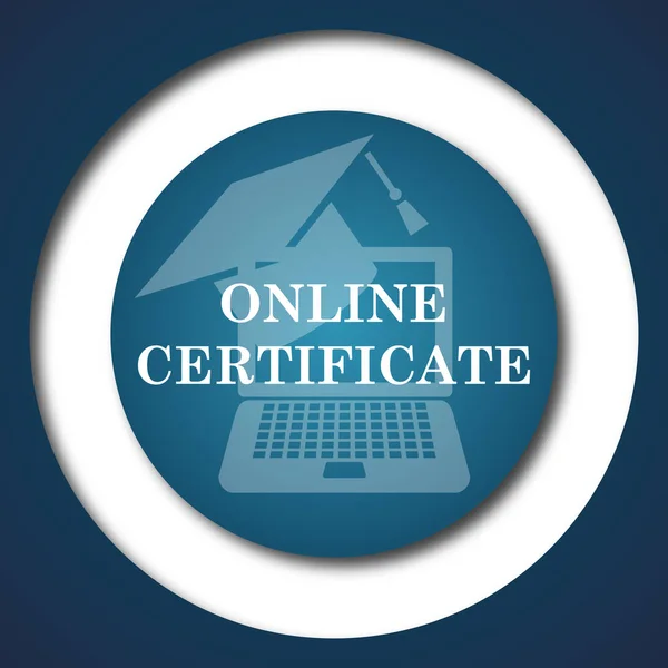 Icône de certificat en ligne — Photo