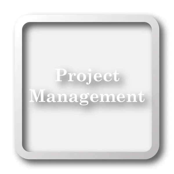 Project Management Icon Internet Button White Background — Stock Photo, Image