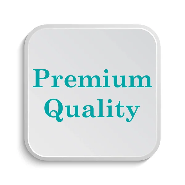 Icona Qualità Premium Pulsante Internet Sfondo Bianco — Foto Stock