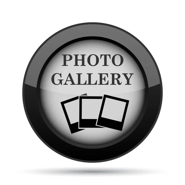 Foto Galerij Pictogram Internet Knop Witte Achtergrond — Stockfoto