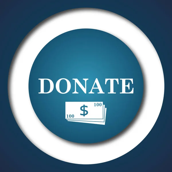 Donate Icon Internet Button White Background — Stock Photo, Image