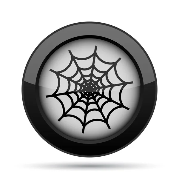 Spider Web Ikonen Internet Knappen Vit Bakgrund — Stockfoto