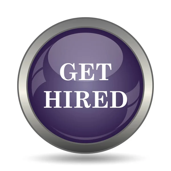 Get hired icon. Internet button on white background