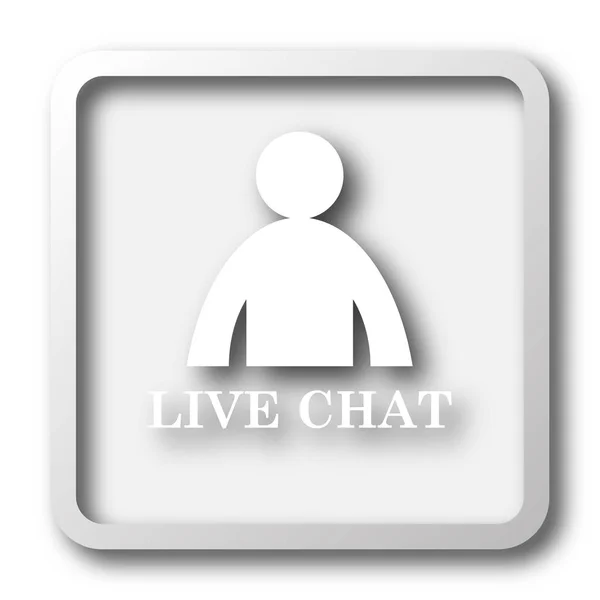 Live Chat Icon Кнопка Интернет Белом Фоне — стоковое фото