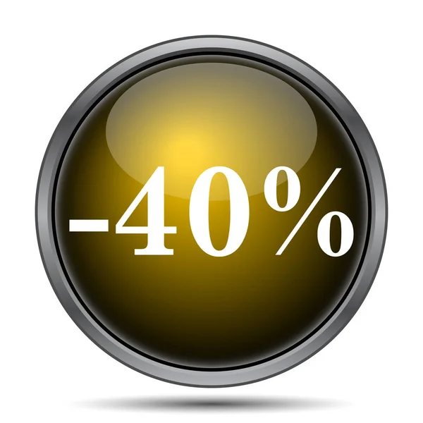 40 procent rabatt ikonen — Stockfoto