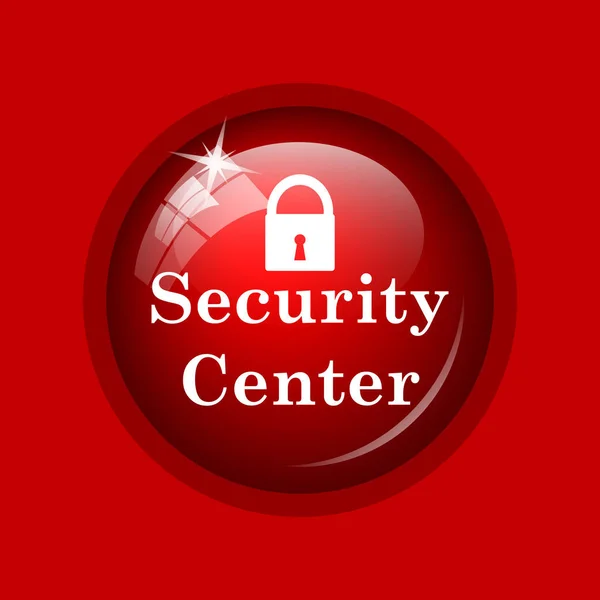 Security center icon. Internet button on red background
