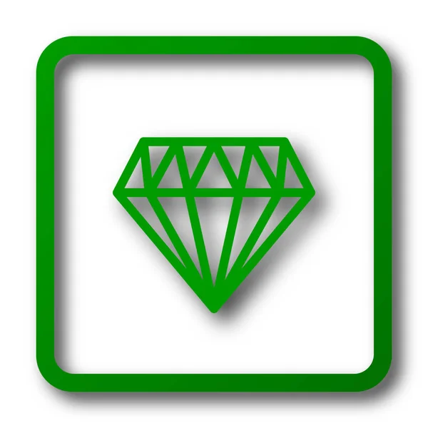 Icono Diamante Botón Internet Sobre Fondo Blanco — Foto de Stock