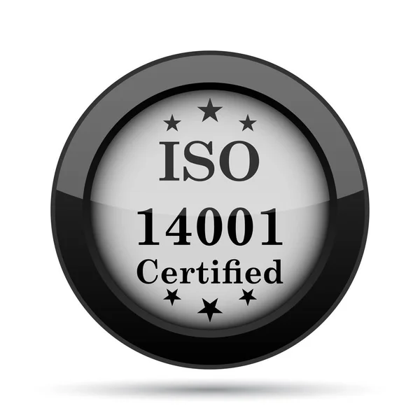 Iso14001 白色背景上的互联网按钮 — 图库照片