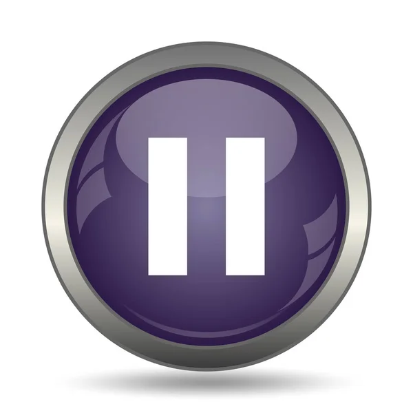 Pause Icon Internet Button White Background — Stock Photo, Image