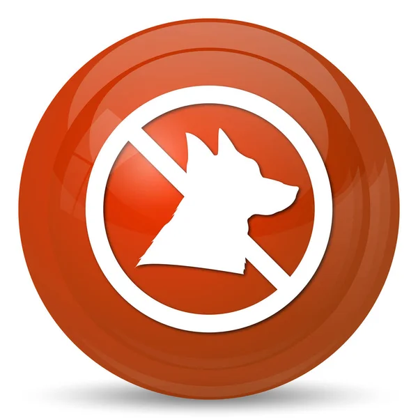 禁じられた犬アイコン — ストック写真