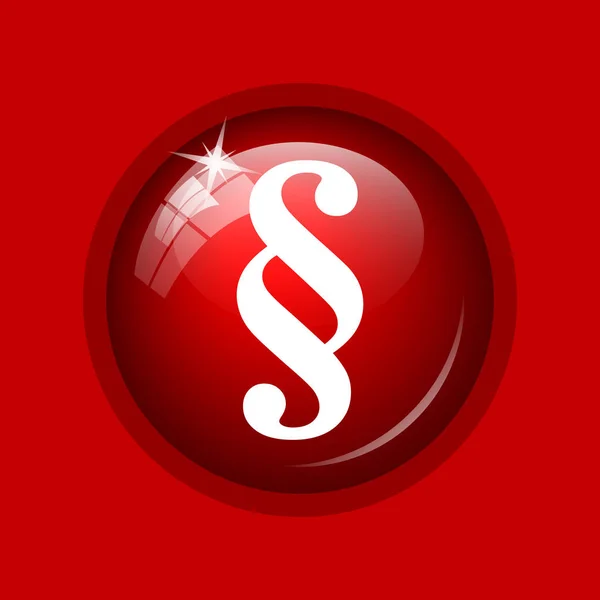 Paragraph Icon Internet Button Red Background — Stock Photo, Image