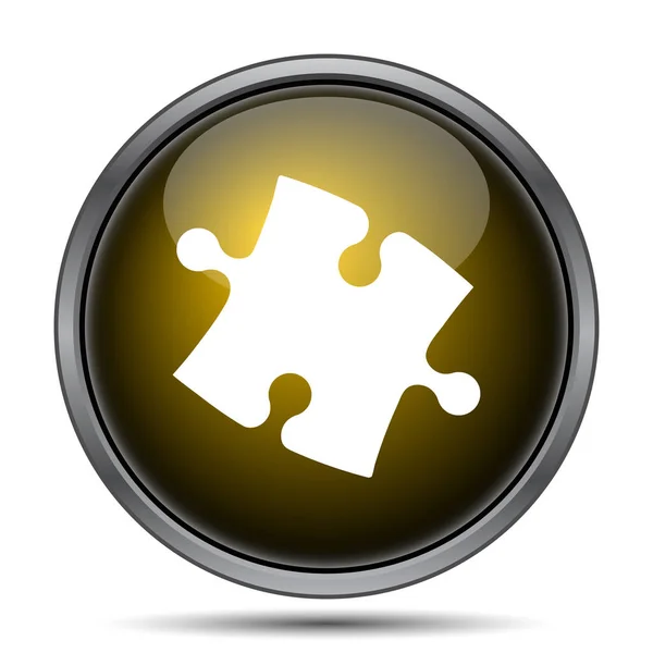 Puzzle Piece Icon Internet Button White Background — Stock Photo, Image