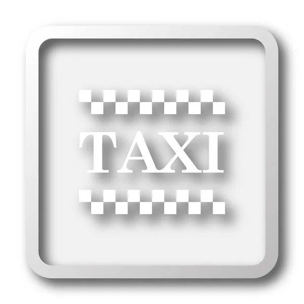 Taxi Ikonen Internet Knappen Vit Bakgrund — Stockfoto