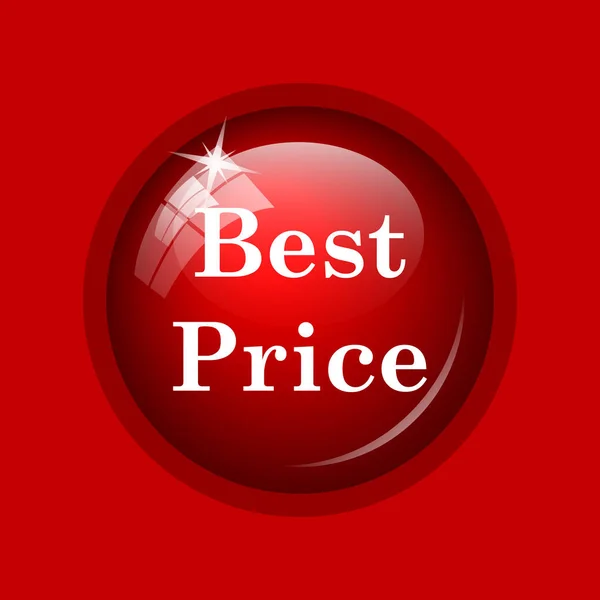 Иконка Лучшей Цены Кнопка Интернет Красном Фоне — стоковое фото