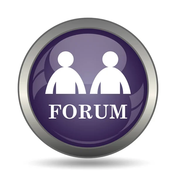 Ikona Forum Przycisk Internet Białym Tle — Zdjęcie stockowe