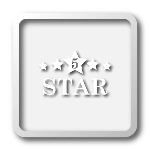 Αστέρων Εικονίδιο Κουμπί Internet Άσπρο Φόντο — Φωτογραφία Αρχείου