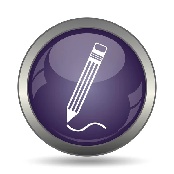 Pen Icon Internet Button White Background — Stock Photo, Image