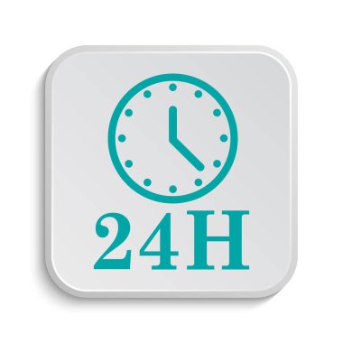 24h saat simgesi. Beyaz arka plan üzerinde Internet düğmesi