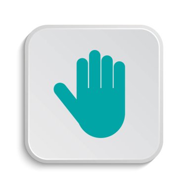 Simge durdurmak. Beyaz arka plan üzerinde Internet düğmesi