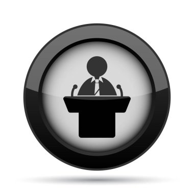 Hoparlör simgesi. Beyaz arka plan üzerinde Internet düğmesi