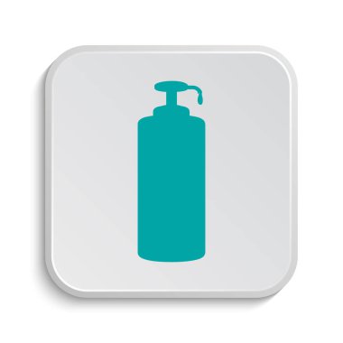 Sabun simgesi. Beyaz arka plan üzerinde Internet düğmesi