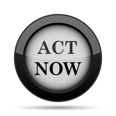 Şimdi simgesi hareket. Beyaz arka plan üzerinde Internet düğmesi